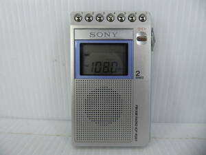 ★☆SONY ワイドFM対応 FM/AMポケットラジオ ICF-R351 難あり動作品 オマケ新品電池付き☆★