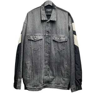 未使用品 バレンシアガ BALENCIAGA Sporty B Tracksuit Denim Jacket 678344 デニム ジャケット Gジャン トラックジャケット ブルゾン 上