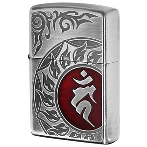 Zippo ジッポライター 梵字 bonji カーン 銀メッキいぶし 80041 メール便可