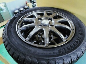 送料無料　新品未使用スタッドレス　155/65R14　ミシュラン　X-ICE　SNOW　軽自動車　アルミホイール　14×4.5J　+45　100×4穴　4本セット