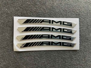 ★AMG メルセデスベンツ★03★ ホイールリムステッカー 装飾バッジデカールスタイリング 傷を隠す 4枚セット 90ｍｍ アルミ 車用