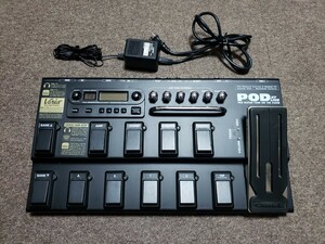 LINE6 マルチエフェクター Variax POD XT LIVE 音出し確認済み 純正ACアダプター付き ラインシックス