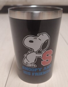 スヌーピー PEANUT SNOOPY STAINLESS CUPグラス ブラック 黒系 2way 保冷保温 480ml