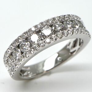 Queen Jewelry(クイーン ジュエリー)良質!!◆K18 天然ダイヤモンドリング◆M 約3.8g 約8号 0.95ct diamond ring指輪 ED6/EE9