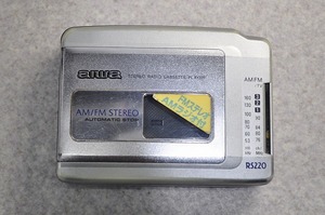 中古■若干難有　aiwa アイワ AM/FM STEREO ステレオ ラジオ カセットプレーヤー HS-RS220