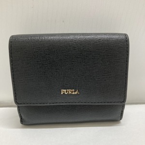 FURLA フルラ 二つ折り財布 コンパクトウォレット ブラック