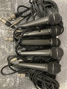 [High Grade Low Noise Mic Cable 5m付] [動作品] Takstar Pro-38 5本セット ダイナミックマイク カラオケマイク