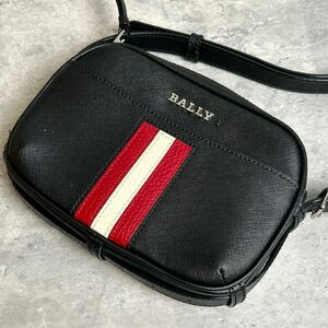 ●極美品/現行● BALLY バリー メンズ ビジネス ショルダーバッグ ウエストバッグ 斜め掛け 2way レザー ボディトレスポ ブラック