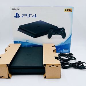 【動作品】SONY PlayStation4 PS4 本体 CUH-2100AB01 500GB プレステ4 ジェットブラック 封印シール有り 初期化済み