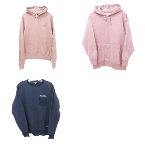 ビラボン BILLABONG 美品 3点 セット おまとめ パーカー フーディ トレーナー トップス M～Lサイズ ピンク 紺 ネイビー ■GY99 メンズ