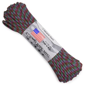 ATWOOD ROPE 550パラコード タイプ3 アルゴン 色変模様 Color Changing Patterns