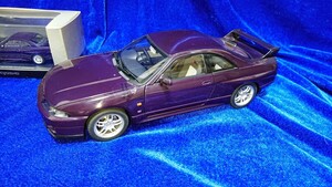 1/18 NISSAN SKYLINE GT-R V-SPEC Midnight Purple 日産 スカイライン R33 ミッドナイトパープル 難あり 77323 Autoart オートアート