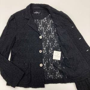 総レース AD2001 COMME des GARCONS ジャケット シアー ブラック 黒 Sサイズ コムデギャルソン ブルゾン 00s VINTAGE archive 3060363