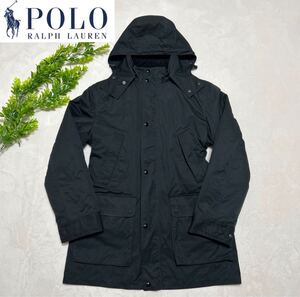 1円〜【極美品】Polo by Ralph Lauren ポロバイラルフローレン　中綿　ジャケット　2way アウター　上着　コート　メンズ　ブラック系　L