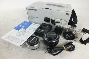 ★ OLYMPUS オリンパス E-P1 TWO LENS KIT デジタルカメラ 17mm 2.8 14-42mm 3.5-5.6 中古 240701N3584