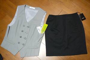 ●送料230円●ベストとタイトミニスカートの2点　OL制服　コスプレ衣装　事務服　ユニフォーム　タグ付きの未使用品