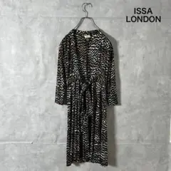 ISSA LONDON 総柄 シルク ワンピース N143