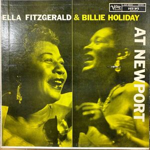 US VERVE トランペット DG 額縁★Ella Fitzgerald & Billie Holiday エラ フィッツジェラルド / ビリー ホリディ At Newport MGV-8234 MONO