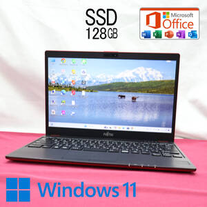 ★美品 SSD128GB★FMV LIFEBOOK C0700B Webカメラ Bluetooth 高解像度 Celeron 3865U Win11 MS Office 中古品 ノートパソコン★P83020