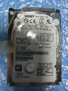 【中古】 HGST HTS545032A7E380 320GB/8MB 2207時間使用 管理番号:C211