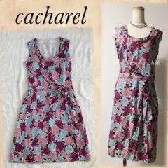 cacharel♡花柄　カシュクール　ワンピース　シルク