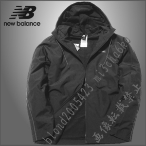 ■新品【new balance】ニューバランス GOLFに最適 裏起毛保温 ウインド フルZIPジャケット■BK/L