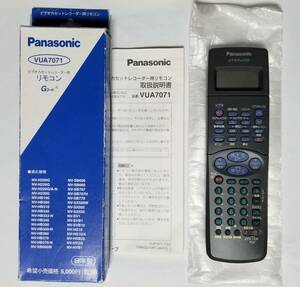 ☆希少新品☆Panasonic_VUA7071_ビデオデッキ用リモコン_液晶予約