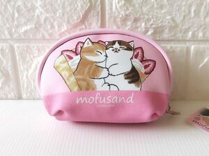 台湾限定!!★即決♪ 正規品!! モフサンド（mofusand）スイーツ 猫 ねこ ネコ シェルポーチ・小物ポーチ♪