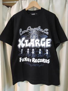 X-LARGE XLARGE エクストララージ FUNKY RECORDS S/S TEE ブラック Mサイズ 人気商品 送料￥230～