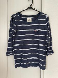 HOLLISTER・ホリスター　女性用ボーダーカットソーＴシャツ　Ｓサイズ