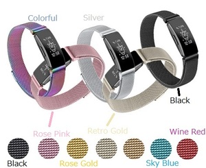 L12 各色 Fitbit Inspire ステンレス メッシュバンド Milanese ミラネーゼ Lサイズ　Inspire HR / Inspire 2 /ACE2 / ACE3 静2動