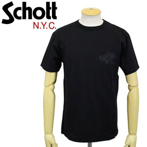 Schott (ショット) 3193066 SS T ONE TONE No.13 ワントーンTシャツ 半袖 09BLACK-S