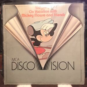 【輸入盤LD】On Vacation with Mickey Mouse and Friends(盤面 /ジャケット :VG/VG) ミッキー　マウス　ディズニー　disco vision 1978年　