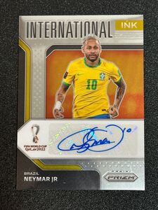 Neymar Jr. ネイマール 直筆サインカード - 2022 Panini Prizm World cup カタールw杯 - international ink auto - Brazil バルサ