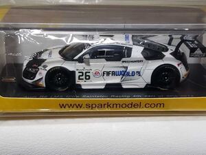 新品 1/43 スパーク SPARK Audi R8 LMS Ultra No.26 4th 24H SPA 2014 ドライバー：S.Ortelli-E.Sandstrom-G. Guilvert