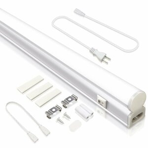 即納 T5 led蛍光灯 20W形 LED蛍光灯 直管器具一体型 シームレス連結 スイッチ付 高輝度 1300LM 60cm 昼光色 6000K 送料無料 1年保証 5本