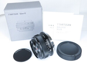 【 極美品 】TTARTISAN Z-50mmF2 Nikon Zマウント レンズ 元箱付き [管X4488