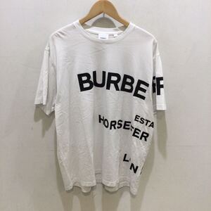 Burberry バーバリー 8040691 Horse Ferry Print Cotton Oversize Tee ホースフェリープリント半袖 Tシャツ ホワイト M 693989