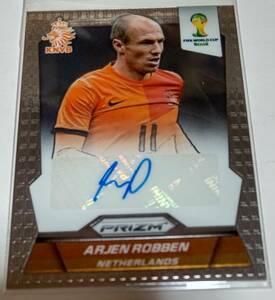 PANINI PRIZM WORLD CUP （ブラジル大会）　アリエン・ロッベン　直筆サインカード　サッカー オランダ代表