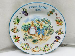 【未使用保管品】WEDGWOOD ウエッジウッド ピーターラビット ハッピーバースデープレート2002 皿 箱付き