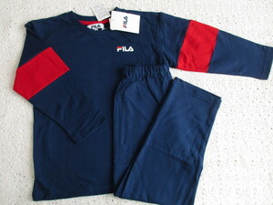 FILA 　新品　秋冬パジャマ（130）　本体綿100％　ネイビー　グンゼ