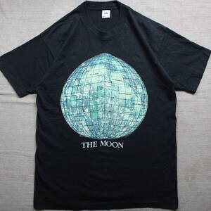 1990s The Moon月面 惑星 地球 アース 球体 ヴィンテージTシャツ 宇宙 アート 暦 古着NASA スペース フェード アポロ 大気圏エイリアン衛星