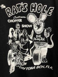 美品 90s RATS HOLE Tシャツ S CUSTOM CHOPPER SHOW 20th ヴィンテージ チョッパー ハーレー バイカー ホットロッド ラットフィンク 50s