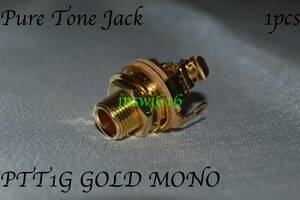 Pure Tone Jack PTT1G ゴールド GOLD モノラル mono ジャック ギタークラフト guitar bass ギター ベース スイッチ