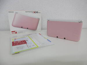 中古 ゲーム機 任天堂 Nintendo 3DSLL 本体 SPR-001 ピンク × ホワイト 箱あり タッチペンあり 充電器なし ※動作未確認 ／E