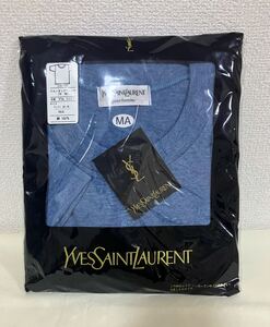 【未使用】80’s 90’s Yves Saint laurent Pour Homme ワンポイントロゴ 半袖Tシャツ ヴィンテージ デッドストック サイズ M