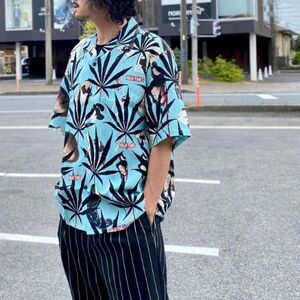 新品 WACKO MARIA × HIGHTIMES 24SS HAWAIIAN SHIRT 妖怪 幽霊 総柄 アロハ シャツ HIGHTIMES-WM-HI06 ワコマリア ハイタイムズ MINT