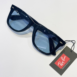 RayBan レイバン ウェイファーラー WAYFARER サングラス メガネフレーム 52□22 ブラック ブルー/グレー RB2140F 901/64 品未使用 正規品