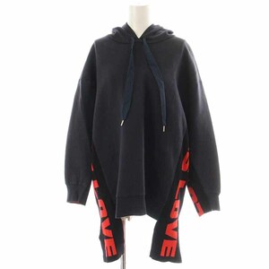 ステラマッカートニー STELLA McCARTNEY 17年製 ALL IS LOVE HOODIE パーカー プルオーバー 長袖 38 M 紺 ネイビー 502812