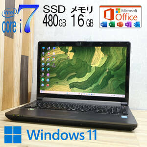 ★美品 最上級4世代4コアi7！SSD480GB メモリ16GB★W350STQ Core i7-4700MQ グラボ Win11 MS Office2019 Home&Business ノートPC★P77513